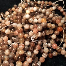 6mm Botswana Agate Round Beads 1 strand Approximately 65 Beads per Strand