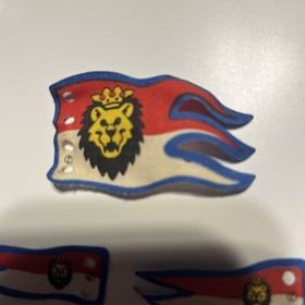 LEGO Castle 6090 Cloth 3 X Flag Wave with Royal Knights Lion Head Red White