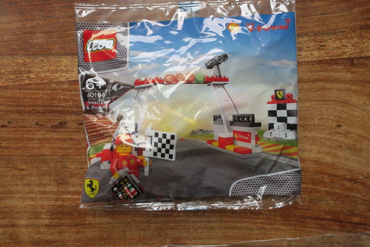 LEGO 40194 SHELL TEAM FERRARI FINISH LINE PODIUM