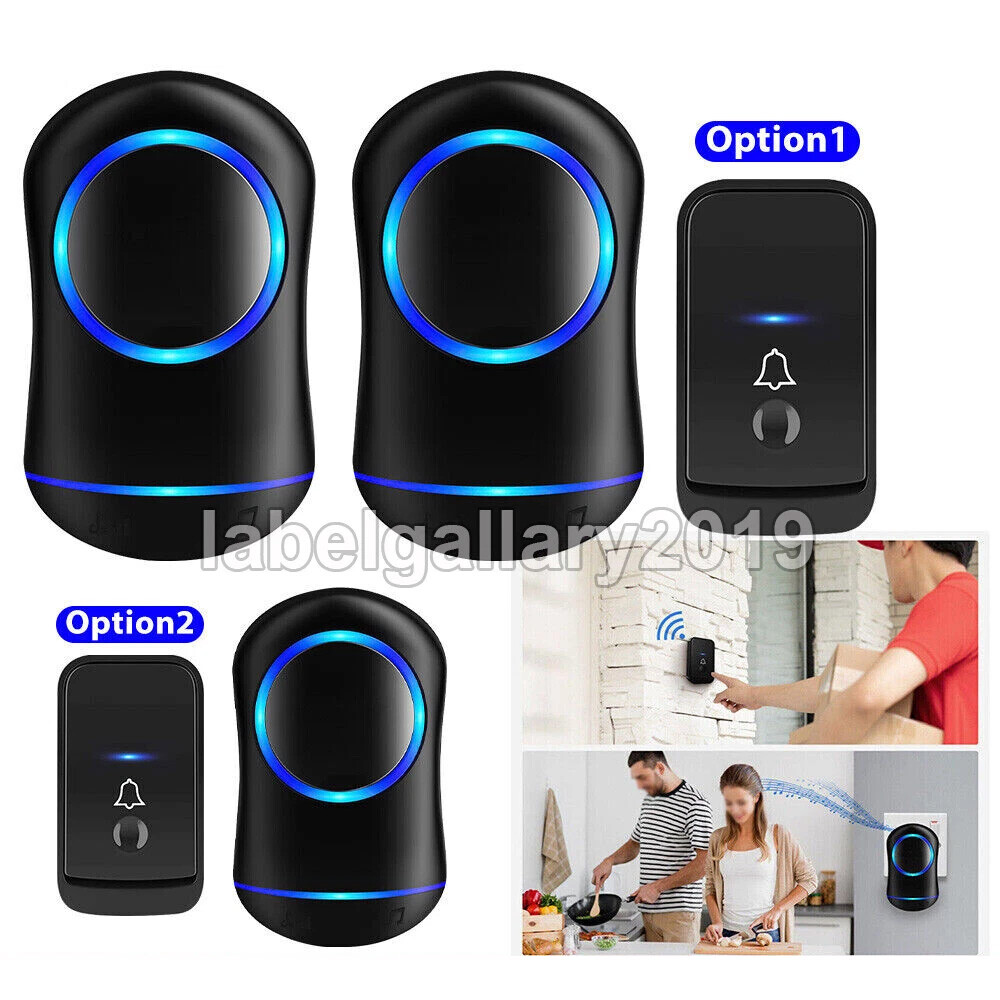 Wireless Waterproof Doorbell Chime Kit with 1000FT Range and Adjustable Volume-image