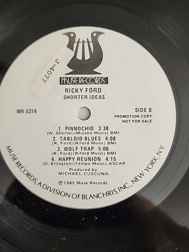 Ricky Ford – Shorter Ideas EX Vinyl Promo White Label MUSE MR 5314 Jazz - Imagen 3 de 15