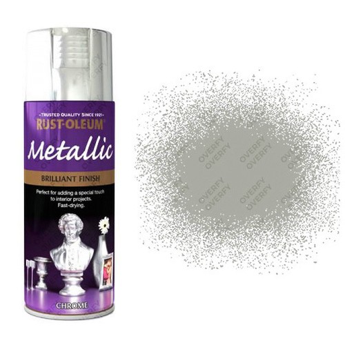 x1 RustOleum MultiPurpose Premium Spray Paint Indoor Metallic Chrome