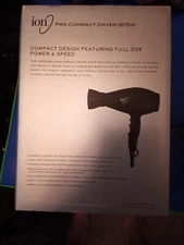 New Ion Pro Compact Hair Blow Dryer 1875W Full Size Power 2 Speed Cool Shot