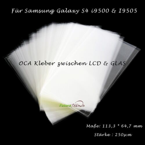 Samsung Galaxy S4 i9500 i9505 Front Glas Display Scheibe Klebepad OCA Kleber - Bild 1 von 1