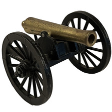Vtg Penncraft Cannon Mini Replica Brass Cast Metal Civil War Militaria Toy 4.5"