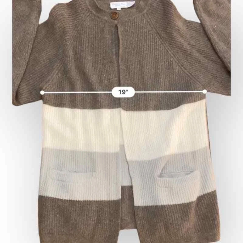 Suéter largo Christian Dior marrón gris a rayas talla S Foto 4 de 4