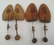 Pair Vintage Wood Shoe Tree Form Stretchers Lot of 2