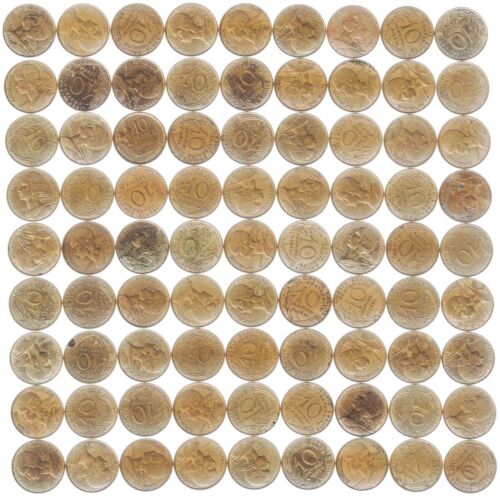 French 10 Centimes | 100 Coins | KM929 | France | Marianne | 1962 - 2001 - Afbeelding 1 van 12