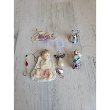 Variety angel cherub bell heart kitten ornament Xmas