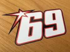 Nicky Hayden No69 Race Number (Large)