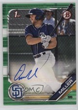 2019 Bowman Prospect Auto Green 36/99 Owen Miller #PA-OM Auto sc2