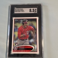 Bryce Harper 2012 Topps Update Rookie Debut Card #US183 RC SGC 8.5. rookie card picture