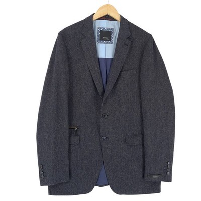 Digel Blazer Jacket Wool Silk Blend Blue NK2 Size EU 52 UK US 42