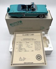 1958 Chevrolet Impala Convertible Turquoise Danbury Mint 124 Diecast In Box