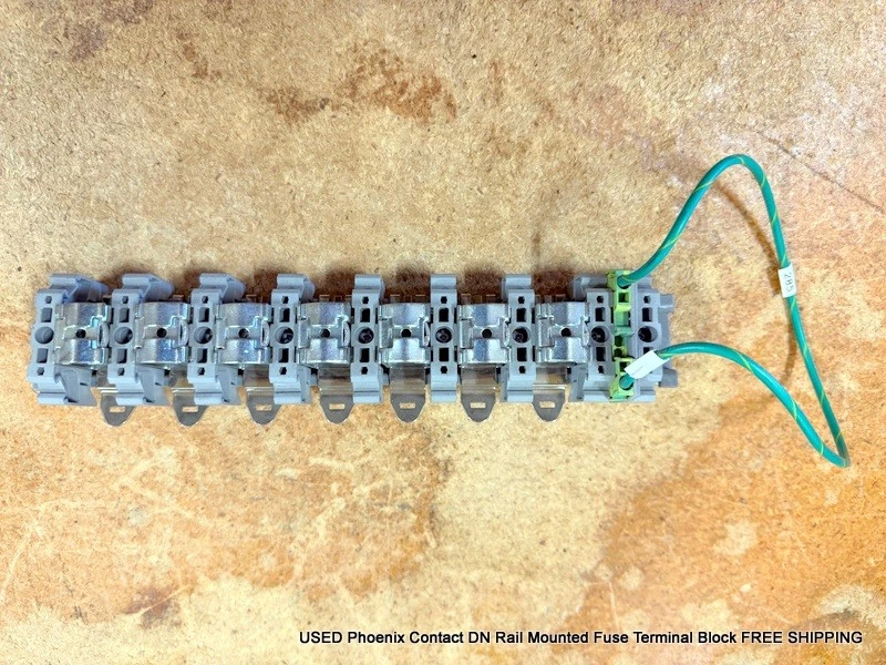 Bloque de terminales de fusibles montado en riel Phoenix Contact DN USADO ENVÍO GRATUITO Foto 2 de 4