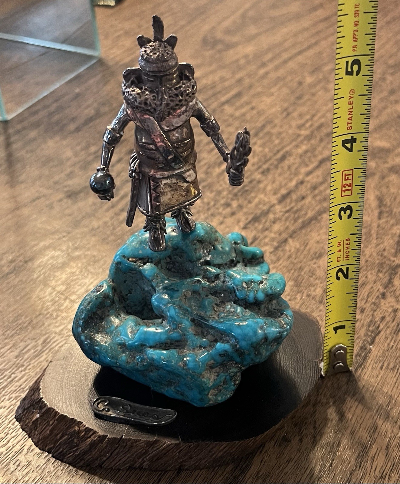 Vintage Carol Sues Silver & Turquoise Kachina Figure Native American