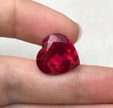 10 Ct Burmese Natural Red Ruby Flawless Heart Shape Loose Gemstone Certified