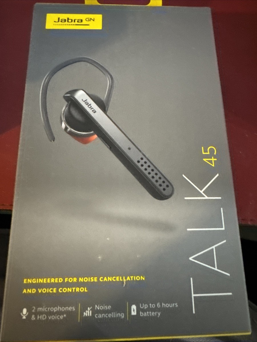 Jabra Talk 45 Bluetooth Headset - Black for sale online | eBay
