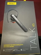 Jabra Talk 45 - Silver Wireless Bluetooth Mono Headset Open Box, Return Item