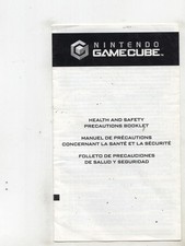 Nintendo Gamecube Health Safety Precautions Booklet Insert Only Authentic