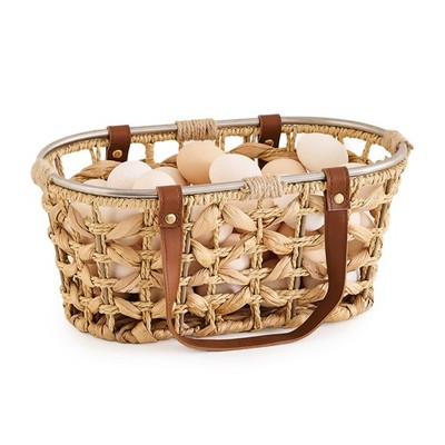 Egg Baskets for Collecting Fresh Eggs Farmhouse Handmade Wicker Hyacinth Egg ...