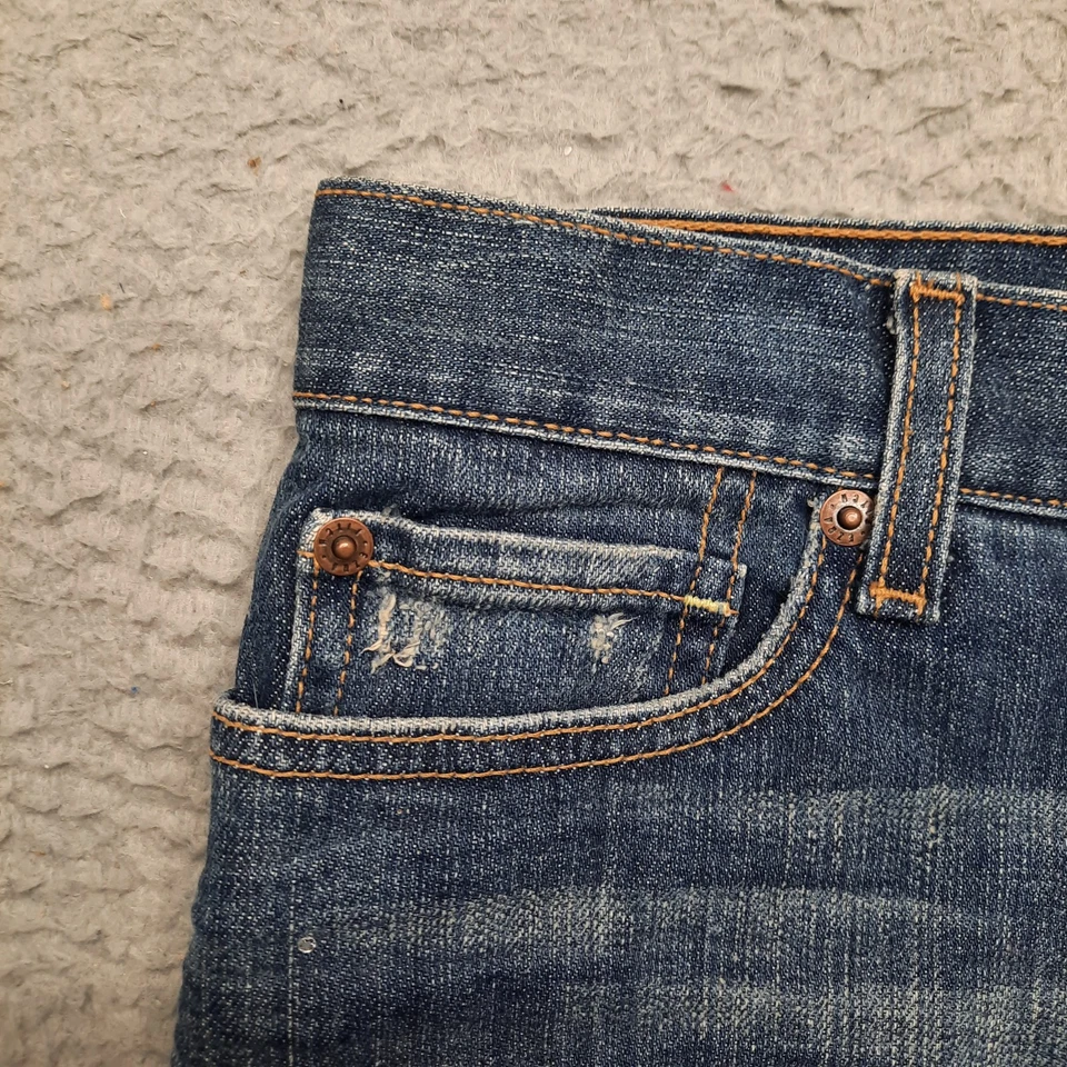 Minifalda vaquera Ezra Fitch para mujer talla 29 azul estrás deslumbrante pantalones cortos Y2K Foto 3 de 4