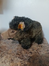 Steiff boar pig all Ids stuffed animal made in Germany 2400