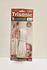 Trisonic 15 Ft. White Modular Telephone Extension Cord Model TS-815. Mint in Pkg