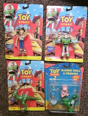 1990 DISNEY Lot Of Toy Story Buzz Lightyear,Woody & Rex Bendable  Thinkway Toys