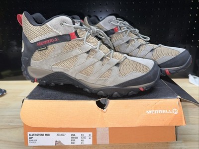 Merrell Mens Alverstone Mid Waterproof Hiking Boots US 13 M Boulder J033027