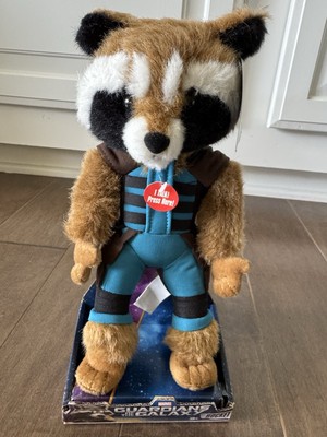 Marvel Guardians of the Galaxy Rocket Raccoon Plush 10  NEW (Battery Dead) Blue