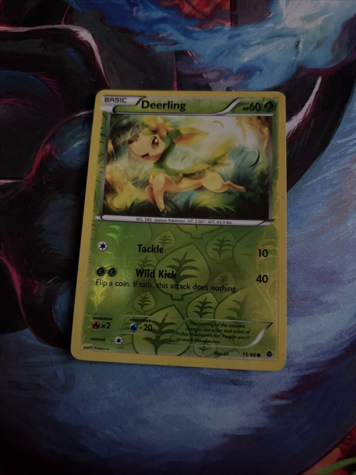 Pokemon Card - Deerling Emerging Powers 15/98 Common Reverse Holo NM/LP