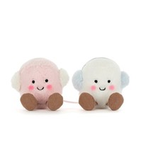 Jellycat AMUSEABLE TOASTIE PINK  WHITE MARSHMALLOWS XMAS Soft Cute Plush