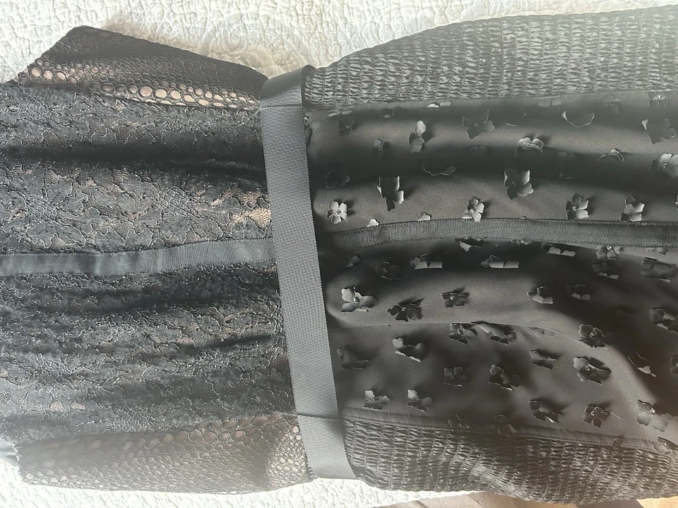 Anthropologie Byron Lars Beauty Mark Dress Black, Size 12 Sheath Knit - Image 4 of 4