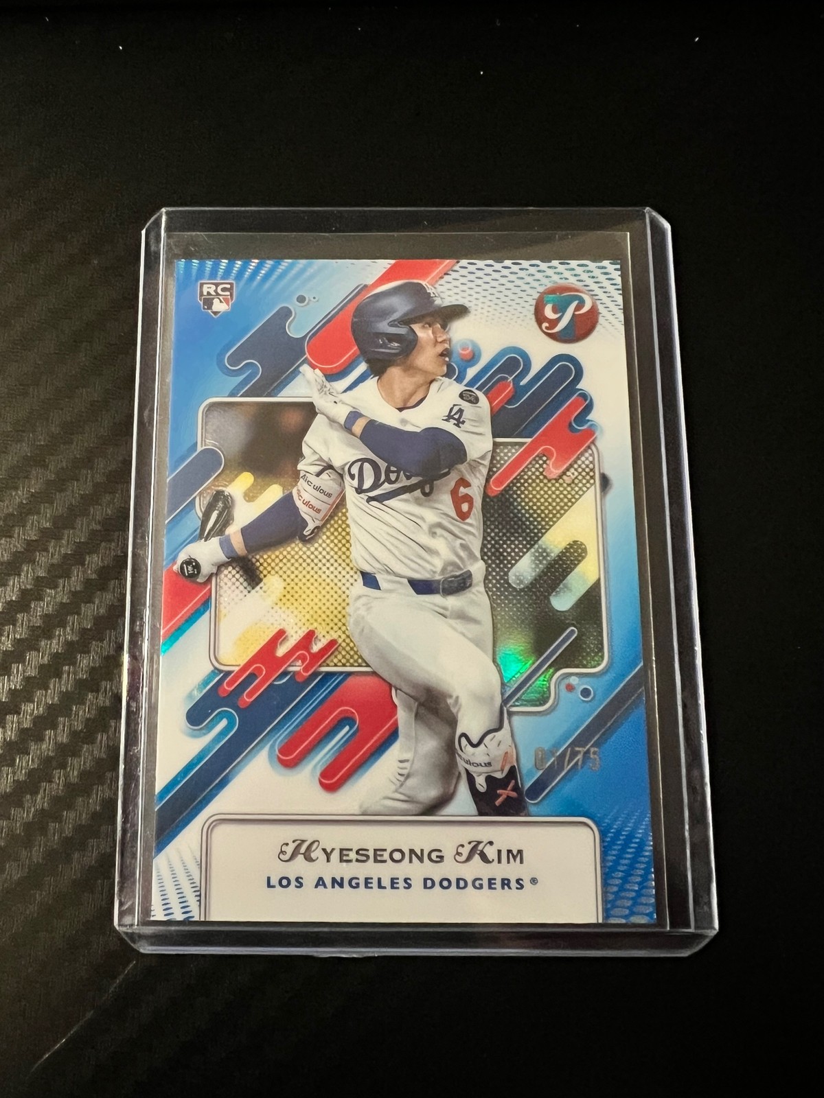 2025 Topps Pristine #86 Hyeseong Kim Blue Refractors #/75