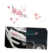 2pcs Pink Cherry Blossom Vinyl Car Sticker Auto Flower Decal Windshield