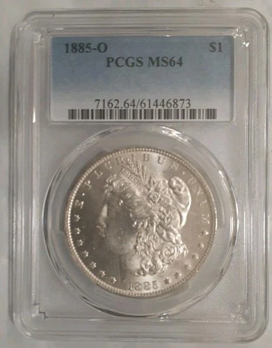 1885-O Morgan Silver Dollar - PCGS MS 64