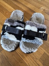 New UGG Fluffita Cali Collage Platform Slides Women s Size 9