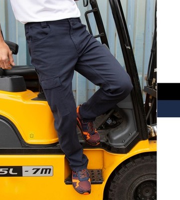 Result Herren Super Stretch Slim Chino Hose Regular Basic Cargo Tasche R470X NEW