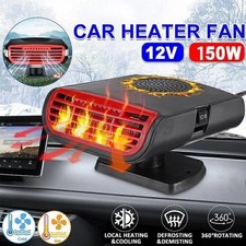 12V 150W Electric Heating Car Van Heater Defogger Demister Cooler Fan Portable