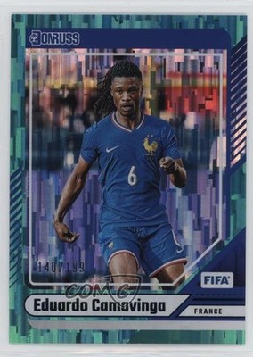 2024-25 Panini Donruss FIFA Teal 140/199 Eduardo Camavinga #102 1o2