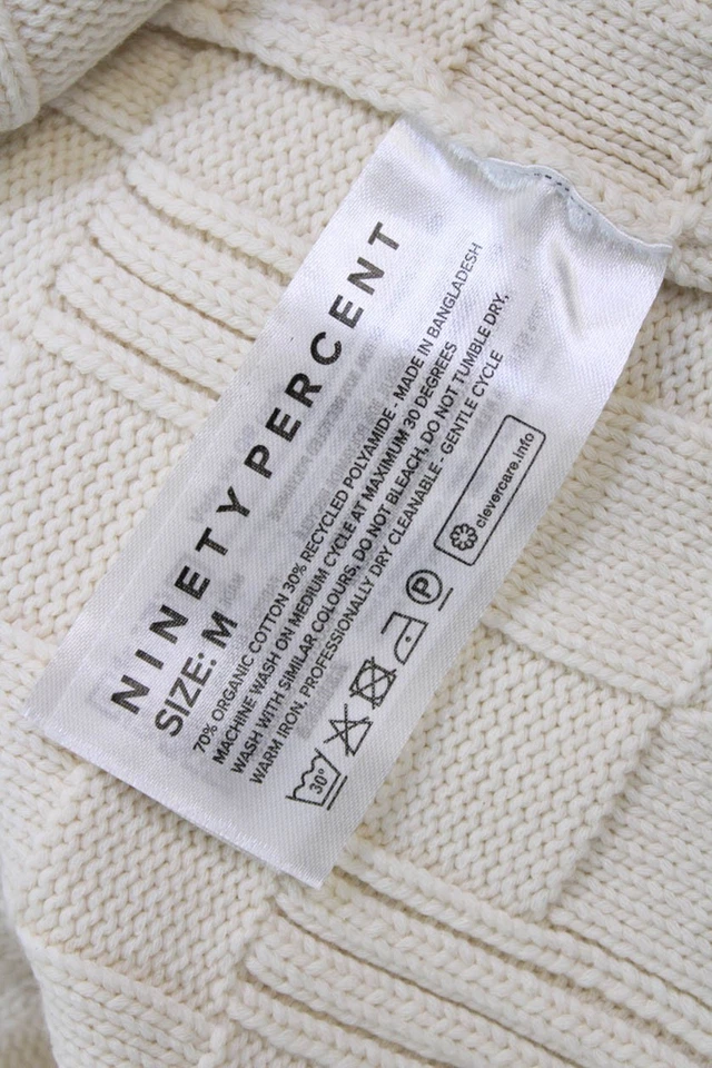 Ninety Percent Womens Cotton Blend Knit Collared Pullover Tank Top Cream Size M - Image 4 of 4