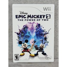 Disney Epic Mickey 2 The Power of Two Nintendo Wii Video Game CIB 7.5" Case