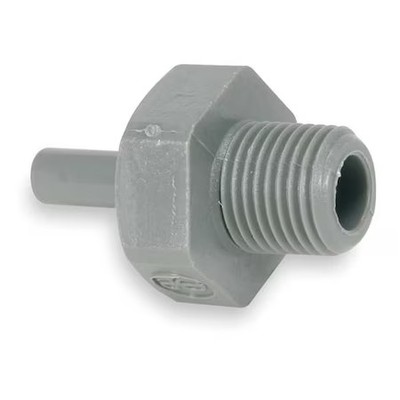 John Guest Pi050801s-Pk10 Push-Fit Adapter Fitting, Acetal, Gray, 10 Pk