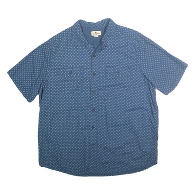 Chemise En Coton À Motifs Bleue Pour Homme WOOLRICH XL Style D'Été Décontracté - Photo 1/4
