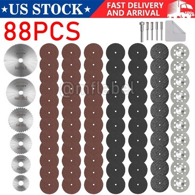 88x Diamond Cutting Wheel For Dremel Rotary Tool Die Grinder Metal Cut Off Disc
