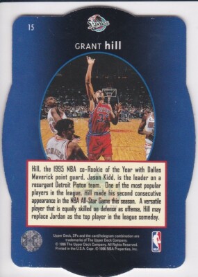 GRANT HILL Detroit Pistons Basketball RARE 1996/97 SPX GOLD