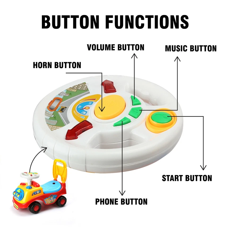 My First Ride On Kids Toy Car Boys Girls Push Along Toddler Infants Walker Trike - Image 4 of 4