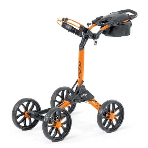 New Bag Boy quad Pro Push Cart w/Umbrella Holder Orange/Black