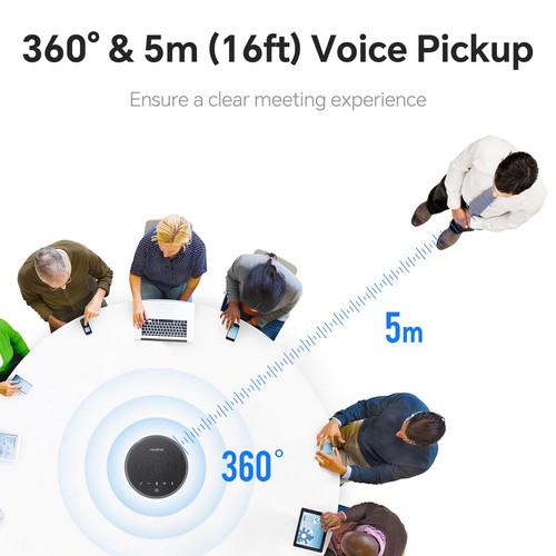 Conference Speaker and Microphone, Bluetooth Speaker with Microphone, 360° Voice - 第 8/9 張圖片